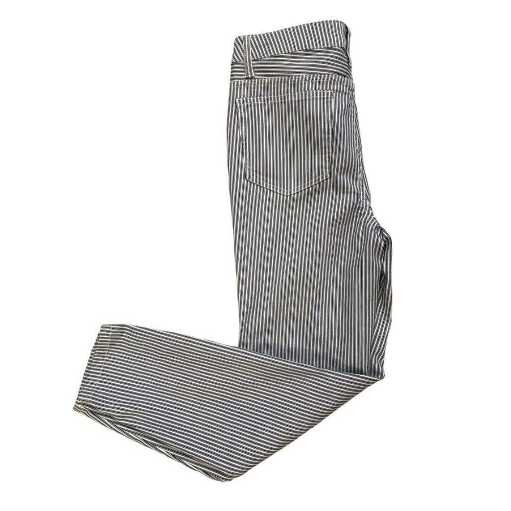 8 Petite Needle & Cloth Striped Skinny Ankle Jeans